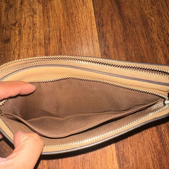 Coach Beige Leather Wristlet - Picture 8 of 8